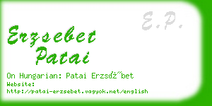 erzsebet patai business card